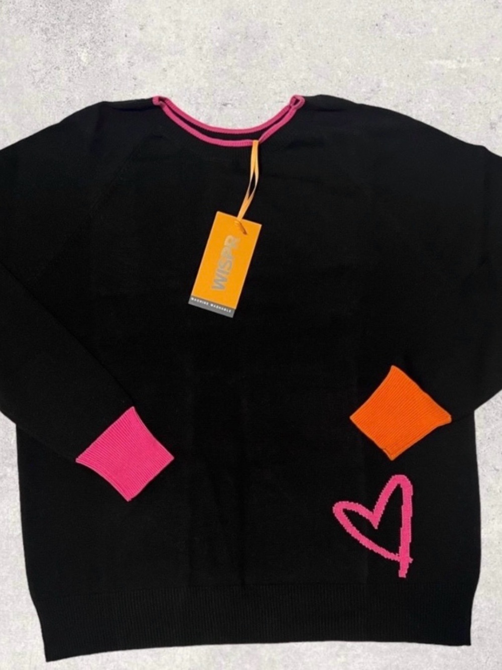 WISPR BY BRODIE POPPING LIP EMBROIDERY SWEATER
